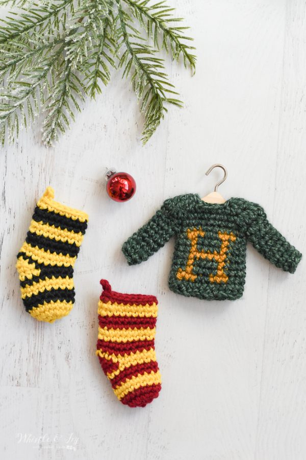 crochet stocking ornament crochet sweater ornament pattern 
