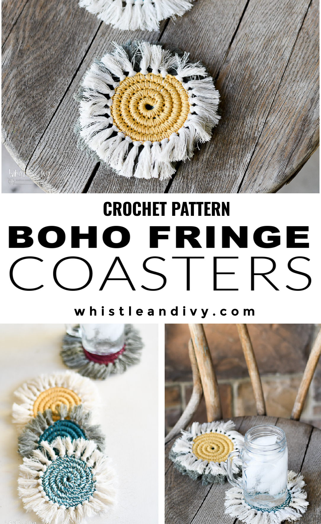 crochet coasters cute boho coaster crochet pattern 