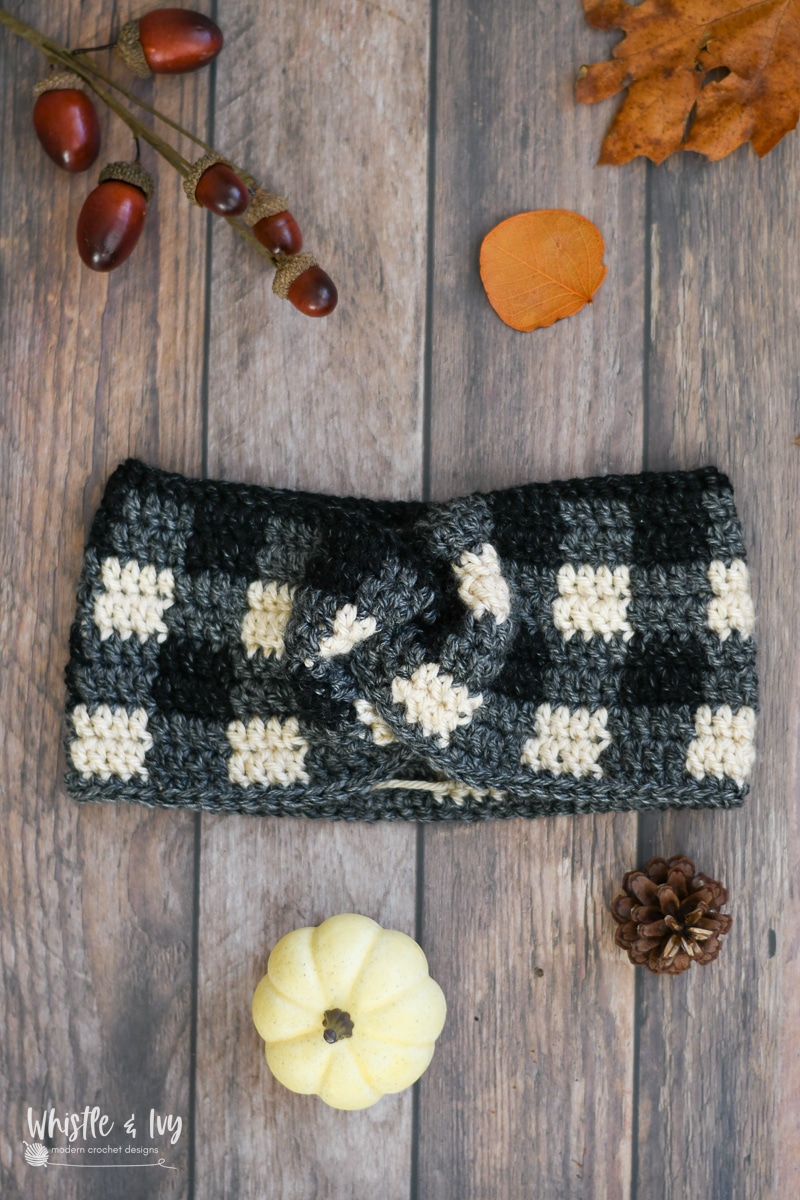 Adorable Fall Wardrobe Approved: Buffalo Plaid Twist Headband – Crochet Pattern