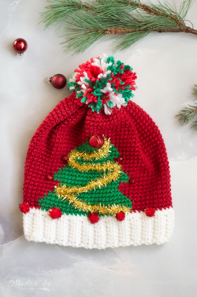 Make a Crochet Ugly Christmas Hat – A Festive Hat for the Holidays