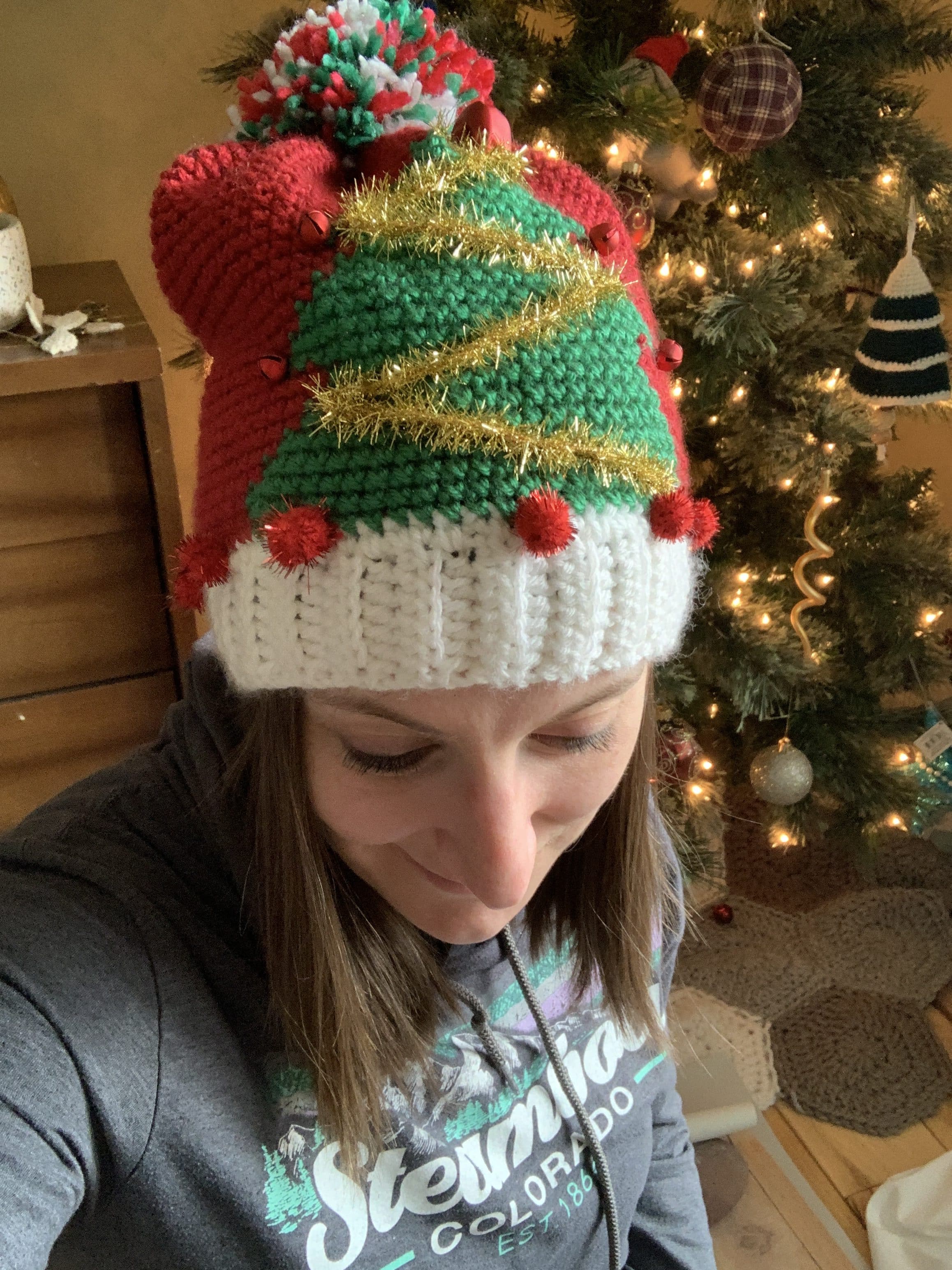 crochet ugly christmas hat holiday crochet tpattern 
