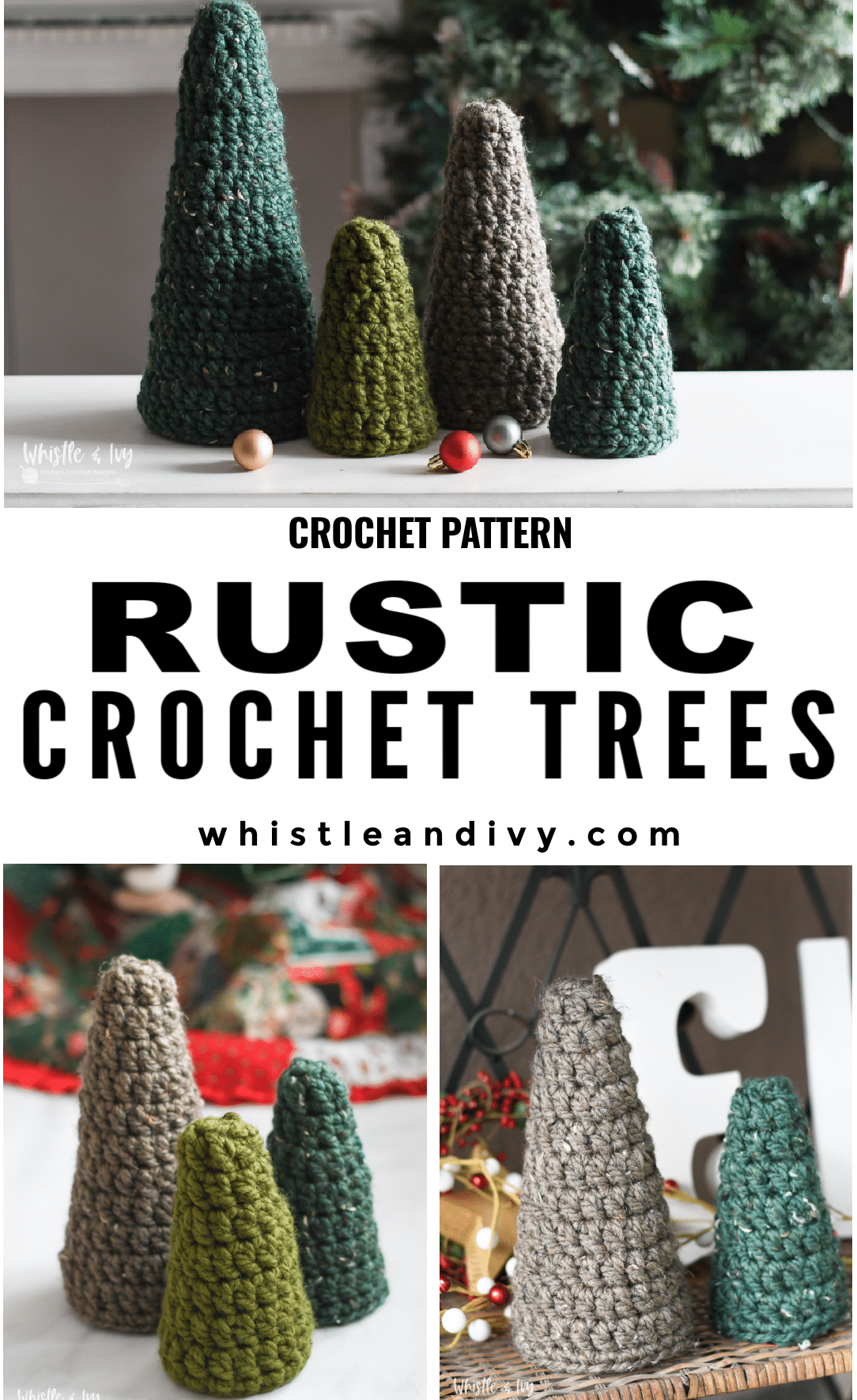crochet evergreen trees crochet pattern cone evergreen tree decor 