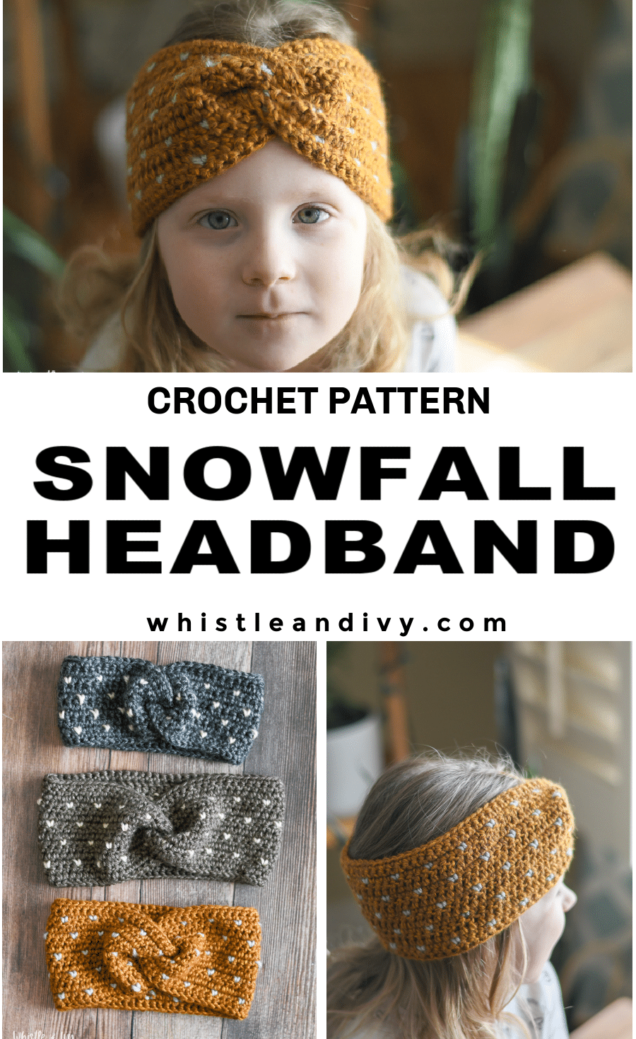 crochet pattern for crochet twist ear warmer headband  with knit look detail stitches and twist front seam