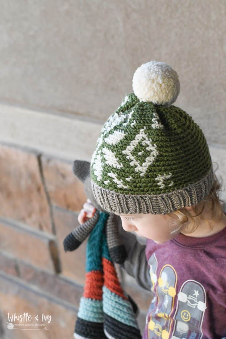 Cozy Snowflake Fair Isle Crochet Hat - Crochet Pattern